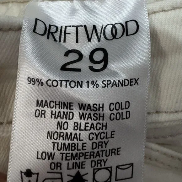 Driftwood Royce Straight Leg Jeans Love Notes Embroidered Hearts Roses Sz 29 - Picture 4 of 10